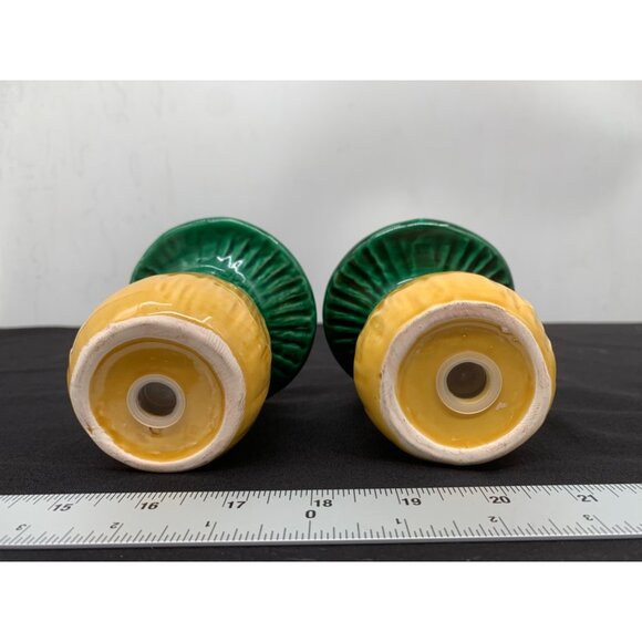 MCM Yellow and Green Mushroom Salt Pepper Shaker Set - Picture 6 of 6